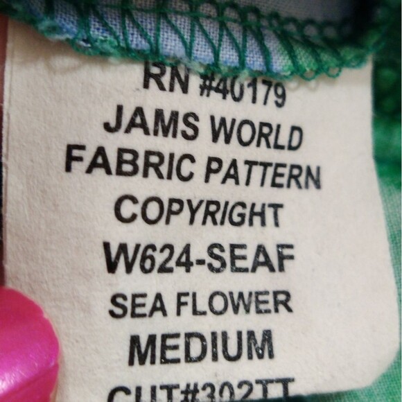 JAMS World Sea Flower Retro Hawaiian Tropical Vacay Shirt Size Medium - Picture 8 of 10